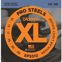 D'Addario EPS510 ProSteels Electric Guitar Strings, Regular Light, 10-46