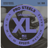 D'Addario EPS515 ProSteels Electric Guitar Strings, Medium, 11-50