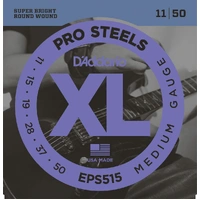 D'Addario EPS515 ProSteels Electric Guitar Strings, Medium, 11-50