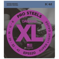 D'Addario EPS520 9 - 42 XL Pro Steels Electric Guitar Strings - Super Light