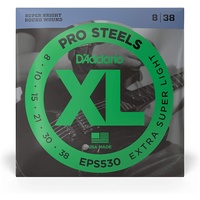 D'Addario EPS530 8 - 38 XL Pro Steels Electric Guitar Strings Extra Super Light