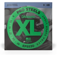 D'Addario EPS530 8 - 38 XL Pro Steels Electric Guitar Strings Extra Super Light
