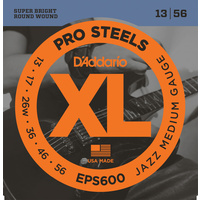 D'Addario EPS600 ProSteels Electric Guitar Strings, Jazz Medium, 13 - 56
