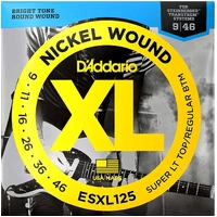 D'Addario ESXL125 Electric Guitar Strings Double Ball End for Steinberger 9 - 46