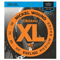 D'Addario ESXL160 Double Ball Nickel Wound Long Scale Medium Bass Strings 50-105