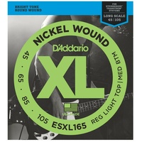 D'Addario ESXL165 XL Nickel Wound Electric Bass Strings Double Ball End 45 - 105