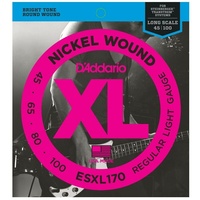 D'Addario ESXL170 XL Nickel Wound Electric Bass Strings Double Ball End 45 - 100