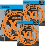 D'Addario EXL110-7 Light  7-String Electric Guitar Strings 10 - 59  ( 3 Pack )
