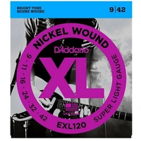 D'Addario EXL120  Super Light Electric Guitar Strings gauge 9 - 42  