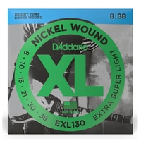D'Addario EXL130 Nickel Wound Electric Guitar Strings, Extra-Super Light, 08-38
