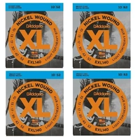 4 Pack D'Addario EXL140 Nickel  Electric Guitar Strings 10 - 52