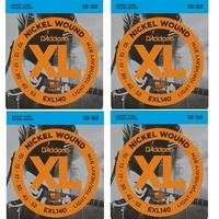 D'Addario 4 SETS EXL140 Nickel  Electric Guitar Strings 10 - 52
