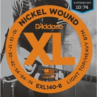 D'Addario EXL140-8 Nickel-wound Electric Guitar Strings -  8-String 10 - 74
