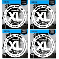 D'Addario 4 x EXL148 Nickel-Wound, Drop C Tuning Electric Guitar Strings 12 - 60