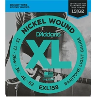 D'Addario EXL158 Light Baritone Electric Guitar Strings 13-62