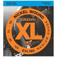 D'Addario EXL160 Medium Gauge 50- 105 Long Bass Guitar Strings Long Scale