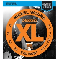 D'Addario EXL160BT Balanced Tension Nickel Wound Medium Bass Strings 50 - 120