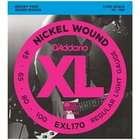D'Addario EXL170 Nickel Wound Long Scale Light Bass Guitar Strings 45 - 100 