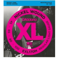 D'Addario EXL170M  Nickel Wound Medium Scale Bass Strings - 45-100