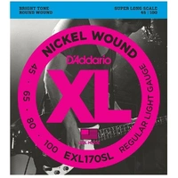 D'Addario EXL170SL Super Long Scale Light Electric Bass Guitar Strings 45 - 100 
