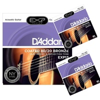 3 sets D'Addario EXP13 with NY Steel 80/20 Bronze Acoustic Guitar Strings,11 -52