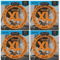 4 sets D'Addario EXP140 Coated  Steel LT/HB Electric Guitar  Strings 10 - 52