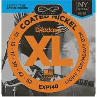 D'Addario EXP140 Coated Nickel Plated Steel LT/HB Electric Strings 10 - 52 
