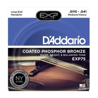 D'Addario  EXP75 Coated Phosphor Bronze Medium Mandolin Strings .0115 - .041