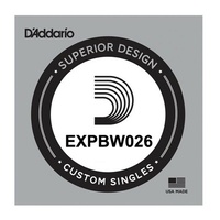 D'Addario EXPBW026 80/20 Bronze Acoustic String, .026 gauge, Single String
