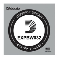 D'Addario EXPBW032 80/20 Bronze Acoustic String, .032 gauge, Single String