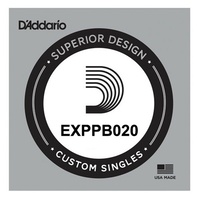 D'Addario Phosphor Bronze Wound Acoustic, .020 gauge, Single String