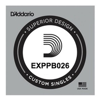 D'Addario EXPPB026 Phosphor Bronze Wound Acoustic, .026 gauge, Single String