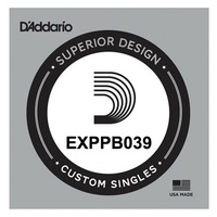 D'Addario EXPPB039 Phosphor Bronze Wound Acoustic, .039 gauge, Single String