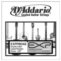 D'Addario EXPPB042 EXP Coated Phosphor Bronze Acoustic Guitar Single String .042