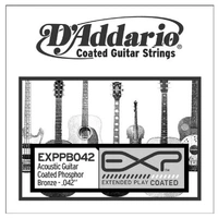 D'Addario EXPPB042 EXP Coated Phosphor Bronze Acoustic Guitar Single String .042