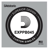 D'Addario EXPPB045 Phosphor Bronze Wound Acoustic, .045 gauge, Single String