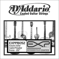 D'Addario EXPPB052 EXP Coated Phosphor Bronze Acoustic Guitar Single String .052