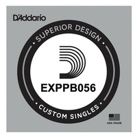 D'Addario EXPPB056 Phosphor Bronze Wound Acoustic, .056 gauge, Single String
