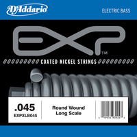 D'Addario EXPXLB045 EXP Coated Nickel Round Wound Bass Guitar Single String, .045