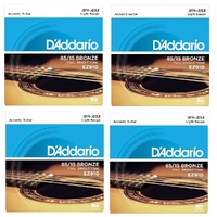 D'Addario 4 SETS 85/15 American Bronze Guitar Strings Light 11-52 - EZ910