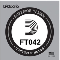 D'Addario FT042 Flat Top Phosphor Bronze Acoustic .042 Single String