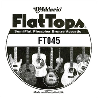 D'Addario FT045 Semi-Flat Phosphor Bronze Acoustic Guitar Single String, .045
