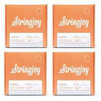 Stringjoy Foxwoods (11-52) Coated Acoustic Guitar Strings - 4 Sets