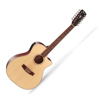 Cort GA-MEDX 12 string  Grand Regal Acoustic / Electric Guitar Open Pore Cutaway