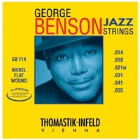Thomastik-Infeld GB114 Jazz Guitar Strings: George Benson  - Nickel Flatwound 