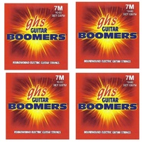 GHS Boomers 7 String Roundwound Electric Guitar Strings 10 - 60  4 SETS