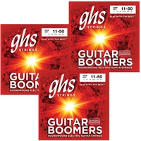 3 sets GHS GBM Guitar Boomers Roundwound Medium Electric Guitar Strings 11 - 50