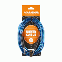 Armour GC10R 10 Foot Guitar Instrument Cable - Transparent Blue