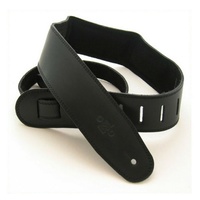 DSL Premium Padded Suede Guitar Strap 2.5 inches Black/Black Hand Made Australia