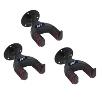 BBT Automatic Gravity Locking Guitar Hanger - Metal Base Plate - 3 Pack